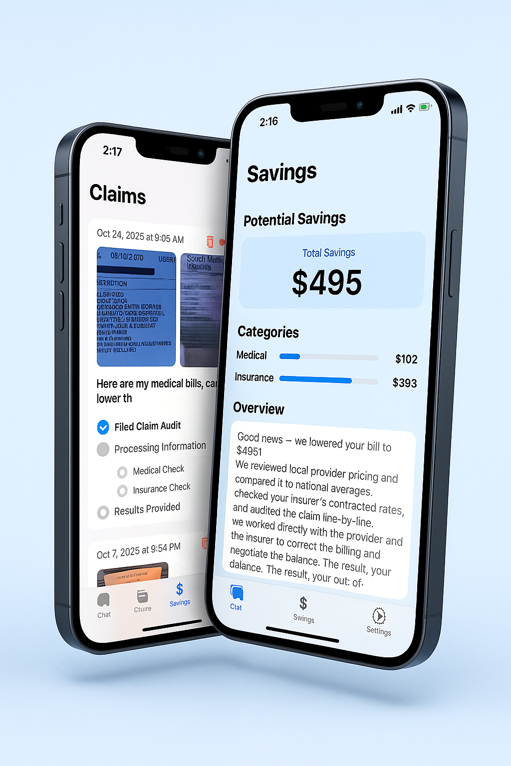PureClaim App Display
